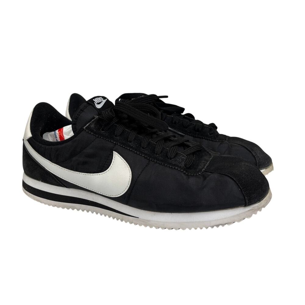 Nike Cortez Basic Nylon Black White Sneakers Shoe… - image 1